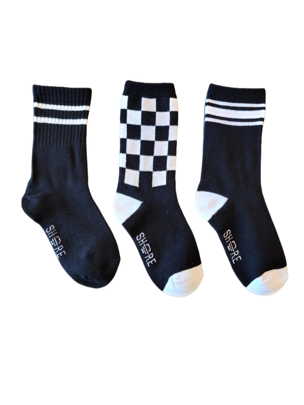 BLACK COMBO SOCK | 3 PACK