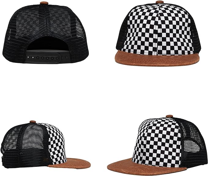 Checkered Trucker Hat