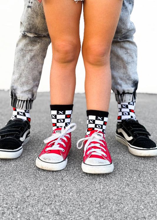 Checked in Love Socks