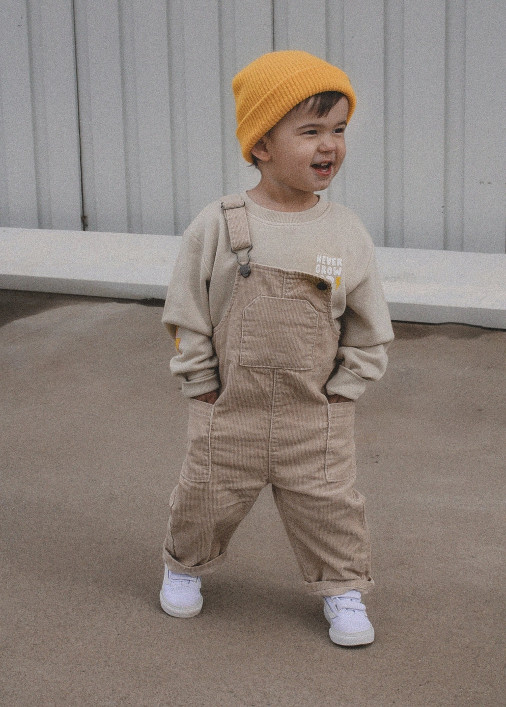 Cream Corduroy Overalls